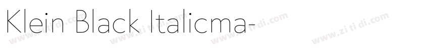 Klein Black Italicma字体转换